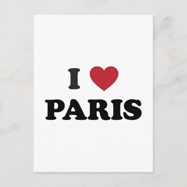 I Heart Paris France Postcard (Front)