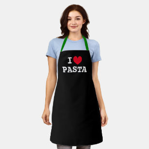 I Heart Pasta kitchen apron for Italian food lover