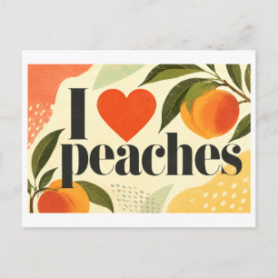 "I [Heart] Peaches" Postcard