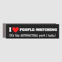 I (heart) People watching, interacting part I hate