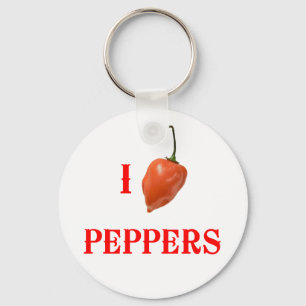 I (Heart) Peppers Key Ring