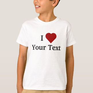 I Heart (personalise) kids t-shirt