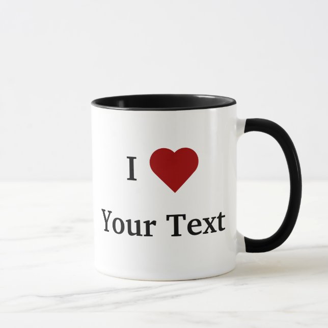 I Heart (personalise) mug (Right)