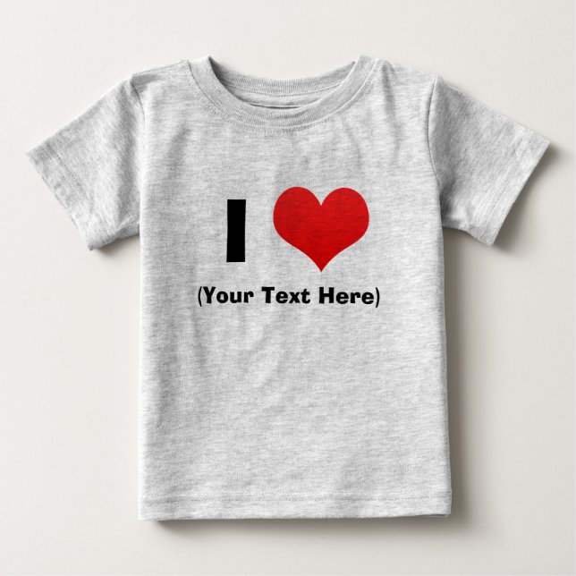 I Heart Personalised T Shirts (Front)