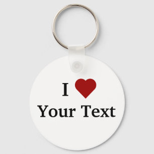 I Heart (personalize) keychain