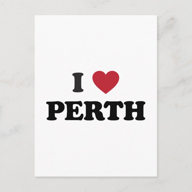 I Heart Perth Australia Postcard (Front)