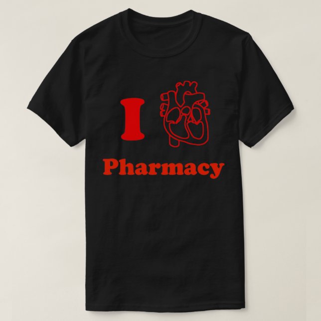 I Heart Pharmacy T-Shirt (Design Front)