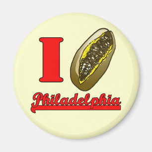 I heart Philly cheesesteaks refrigerator magnet