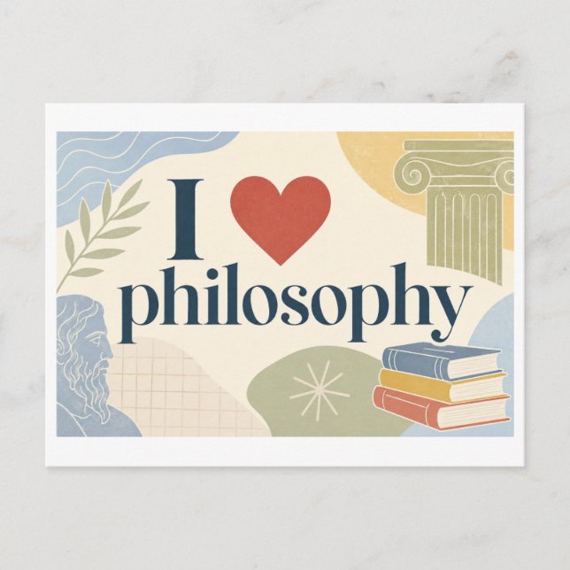 "I [Heart] Philosophy" Postcard (Front)