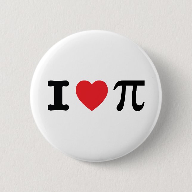 I Heart Pi Button (Front)