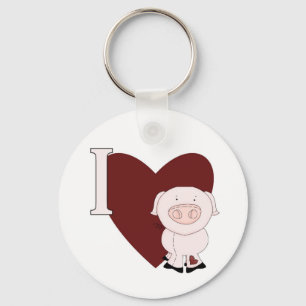 I Heart Piggies Keychains
