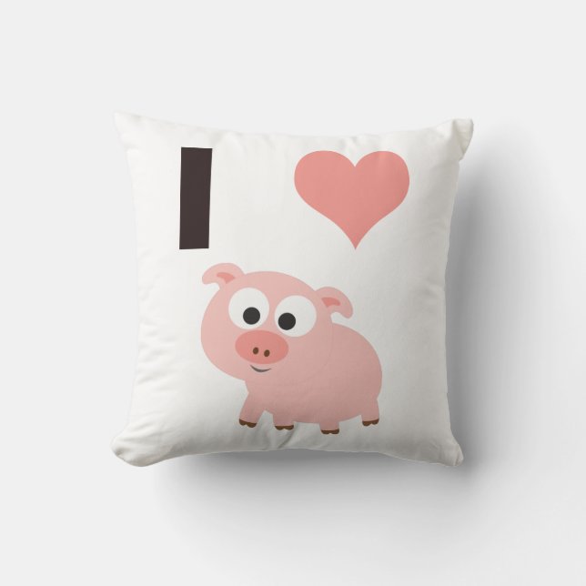I heart pigs cushion (Front)