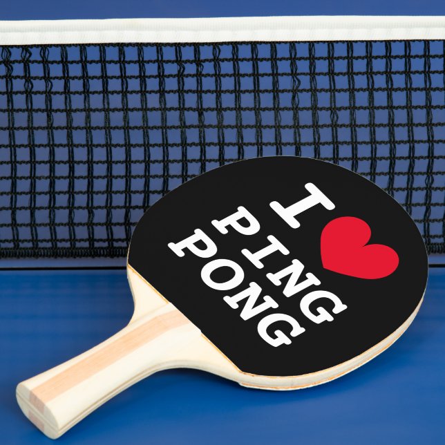 I heart ping pong paddle gift for table tennis fan (Insitu)
