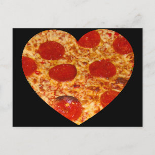 I Heart Pizza Postcard