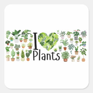 I Heart Plants Sticker