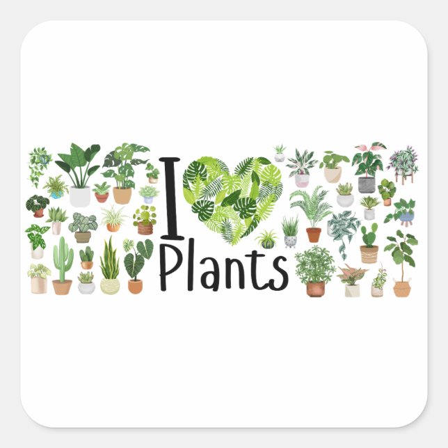 I Heart Plants Sticker (Front)