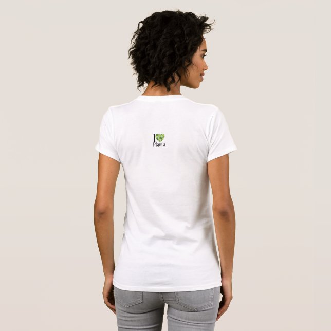 I Heart Plants Woman's Slim Fit Tee (Back Full)