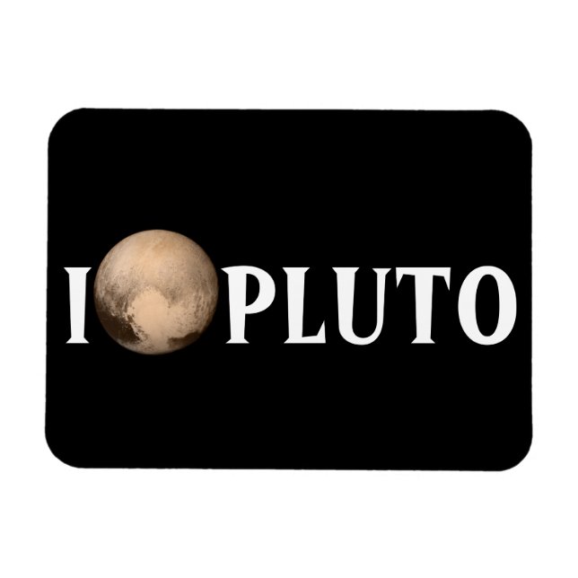 I Heart Pluto New Horizon Flexible Magnet (Horizontal)