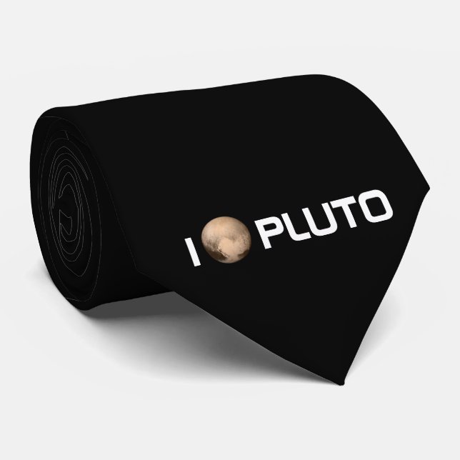 I Heart Pluto New Horizon Tie (Rolled)