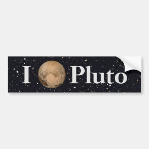 I Heart Pluto Starry Sky Bumper Sticker