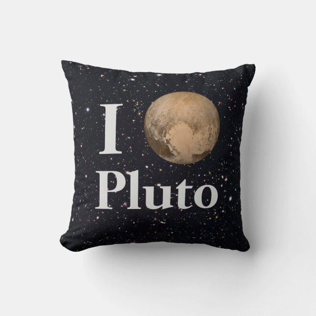 I Heart Pluto Starry Sky Cushion (Front)