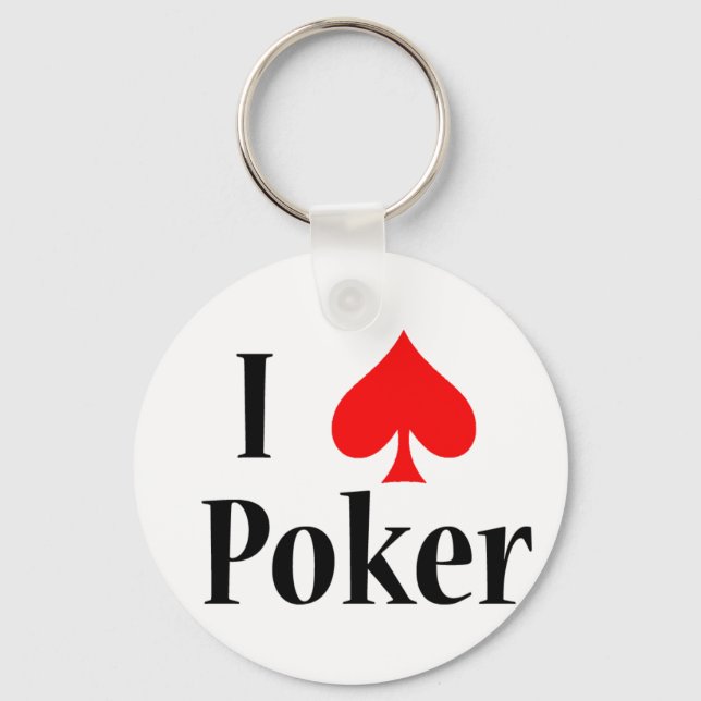 I heart poker key ring (Front)