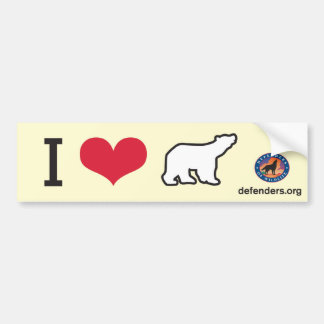 I Heart Polar Bears Bumper Sticker