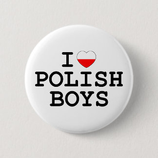 I Heart Polish Boys 6 Cm Round Badge