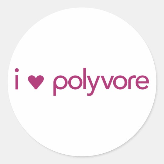 I Heart Polyvore Stickers - Pink