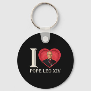 I Heart Pope Robert Francis Prevost Leo Xiv 267th Key Ring
