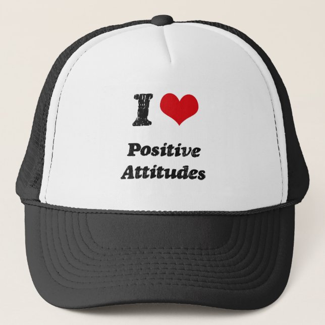 I Heart Positive Attitudes Trucker Hat (Front)