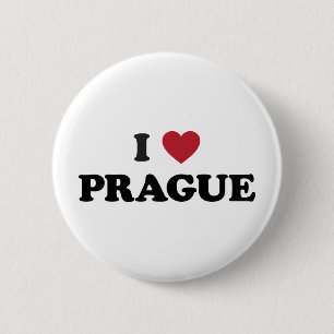 I Heart Prague Czech Republic 6 Cm Round Badge