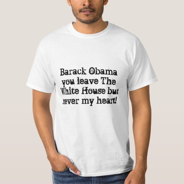 I Heart President Barack Obama Love Typography T-Shirt (Front)