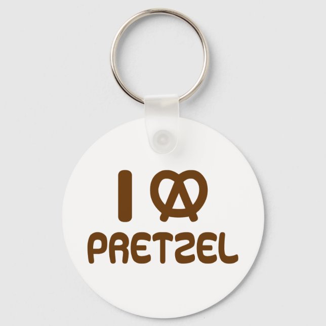 I Heart Pretzel Key Ring (Front)