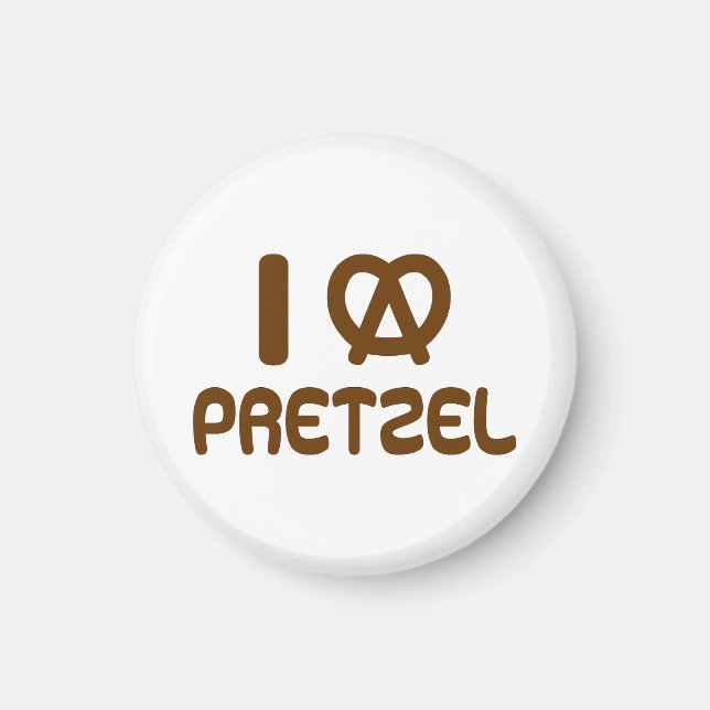 I Heart Pretzel Magnet (Front)