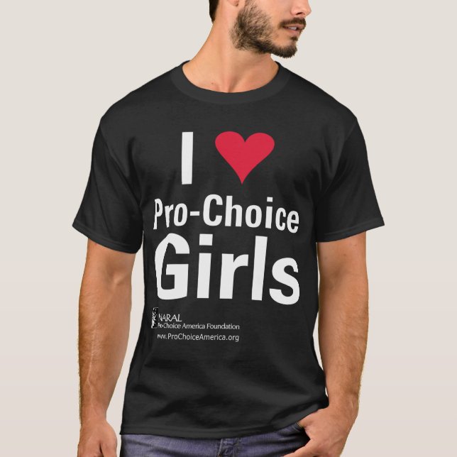 I Heart Pro-Choice Girls T-Shirt (Front)