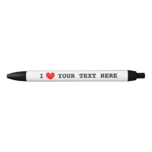 I heart promo pen with custom i love text