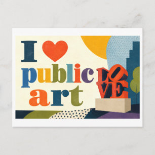 "I [Heart] Public Art" Postcard