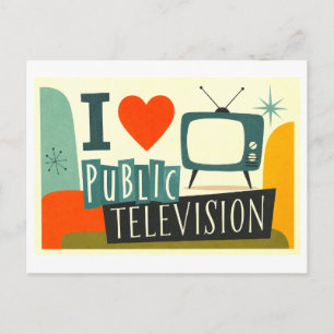 I [Heart] Public Television Postcard