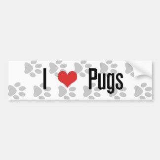 I (heart) Pugs Bumper Sticker