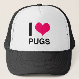 I Heart Pugs Trucker Hat