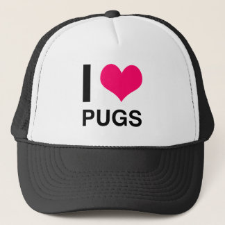 I Heart Pugs Trucker Hat