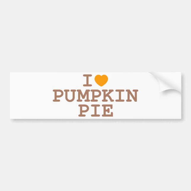 I Heart Pumpkin Pie Bumper Sticker (Front)
