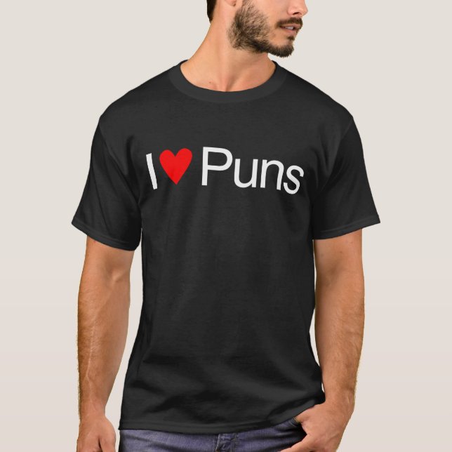 I Heart Puns T-Shirt (Front)