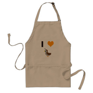 I heart quail standard apron