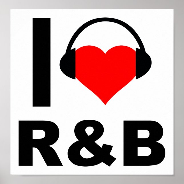 I Heart R&B Funny Poster (Front)