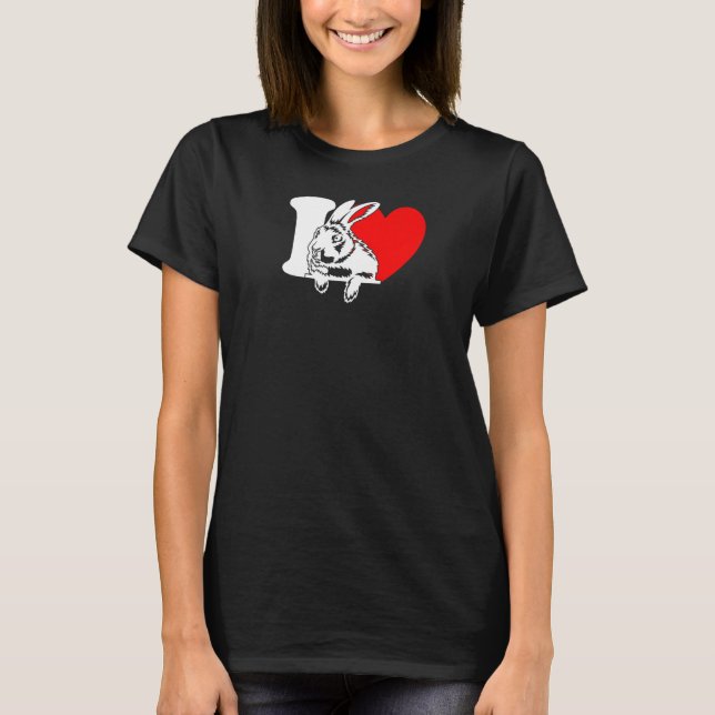 I Heart Rabbits  Rabbit Cute Bun Bunbun Bunny T-Shirt (Front)
