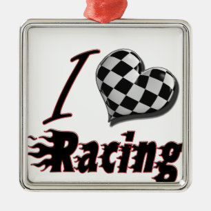 I Heart Racing #2 Metal Tree Decoration