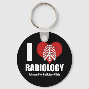 I Heart Radiology Cute Radiologist Key Ring