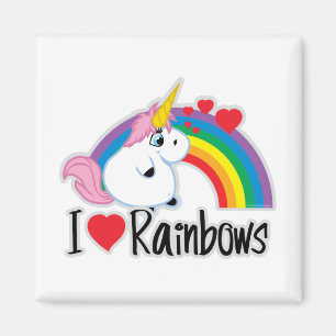 I Heart Rainbows Magnet